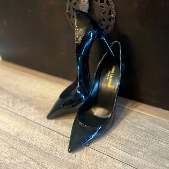 Saint Laurent Zoe 110m Pump 39 black patent leather worn once BEAUTIFUL/classic - Picture 10 of 13